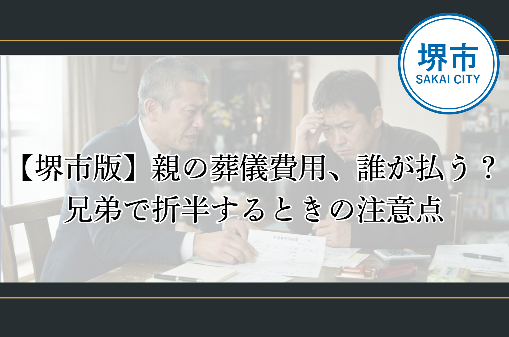 堺市での葬儀費用を兄弟で折半する際の注意点をイメージした家族葬の画像